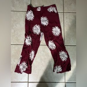 Anne Taylor Petite Floral Crop Dress Pant - 0P